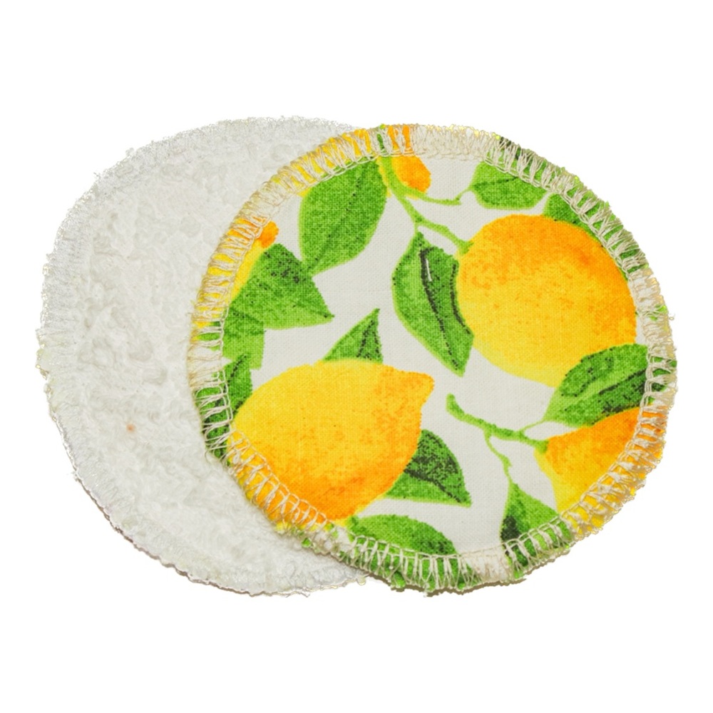 Lemon Reusable Makeup Remover Pads with towel Backing